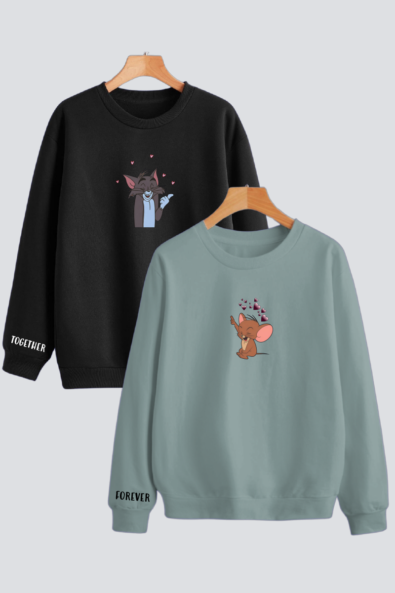 Mischief & Mirth Couple Unisex Sweatshirts - Pack of 2