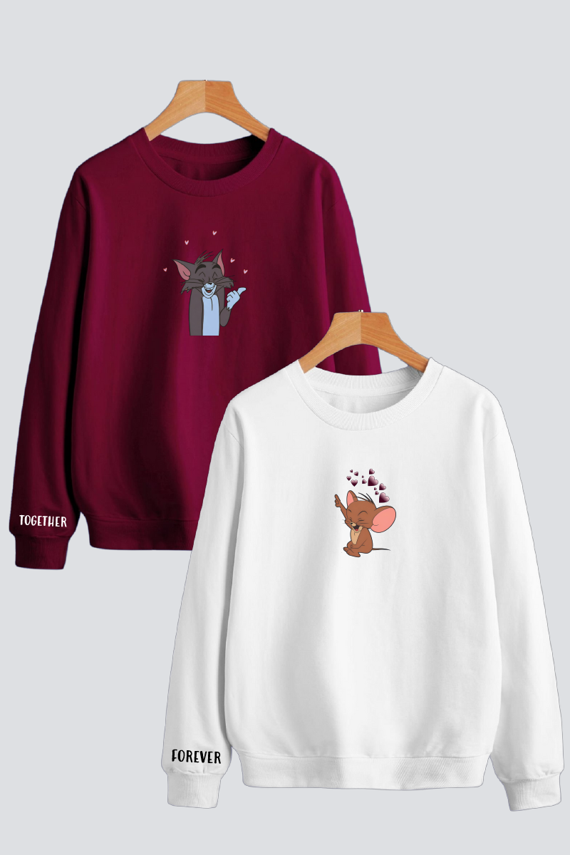 Mischief & Mirth Couple Unisex Sweatshirts - Pack of 2