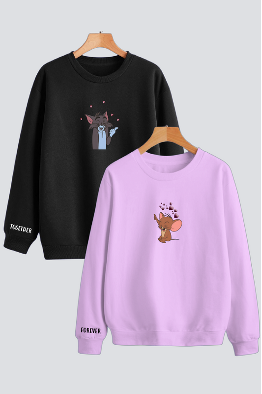 Mischief & Mirth Couple Unisex Sweatshirts - Pack of 2