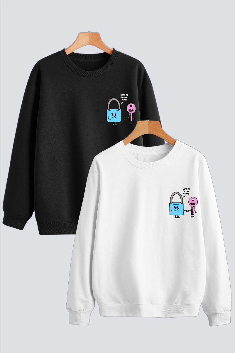 Key to My Heart Couple Unisex Sweatshirts - Pack of 2