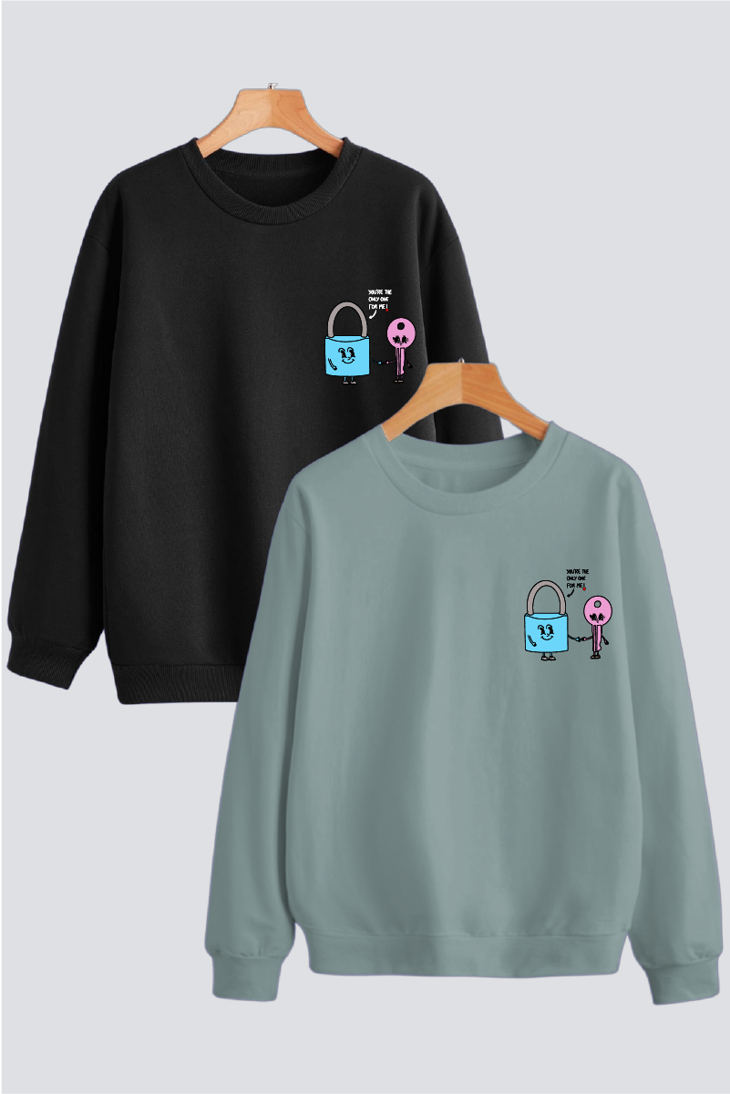 Key to My Heart Couple Unisex Sweatshirts - Pack of 2