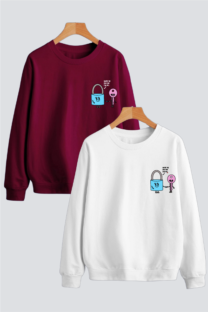 Key to My Heart Couple Unisex Sweatshirts - Pack of 2