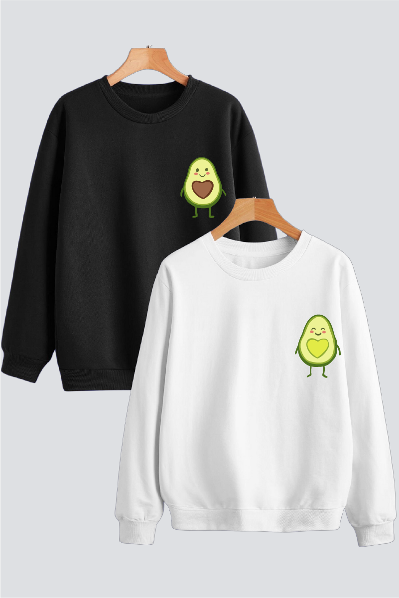 Avo-Cuddle Couple Unisex Sweatshirts - Pack of 2