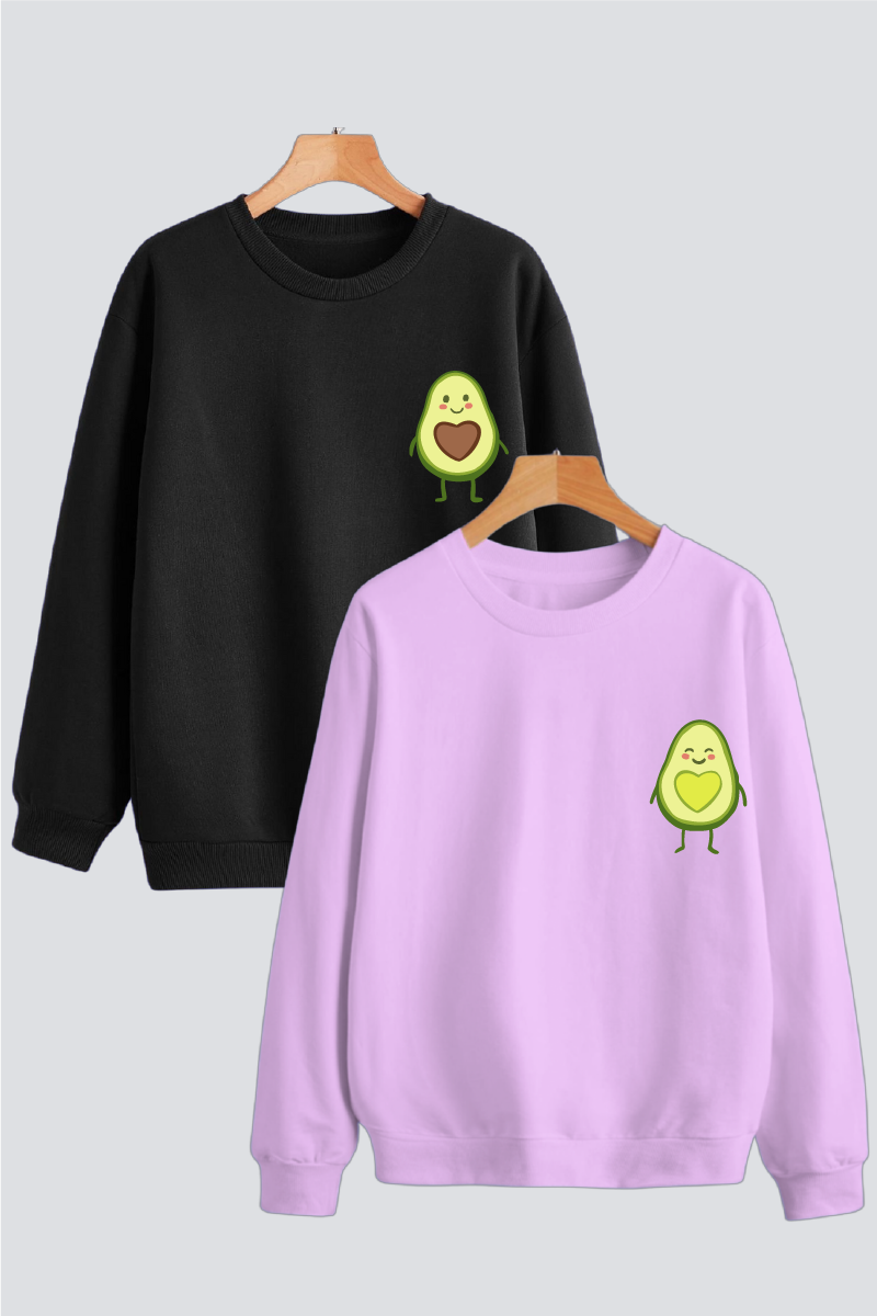 Avo-Cuddle Couple Unisex Sweatshirts - Pack of 2