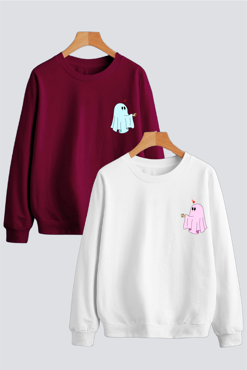 Haunt & Heart Couple Unisex Sweatshirts - Pack of 2