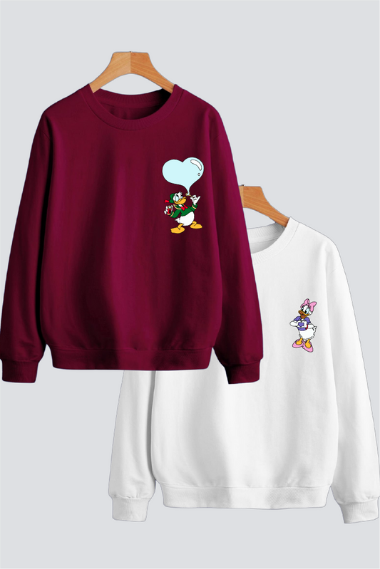 Duck & Duckie Duo Couple Unisex Sweatshirts - Pack of 2