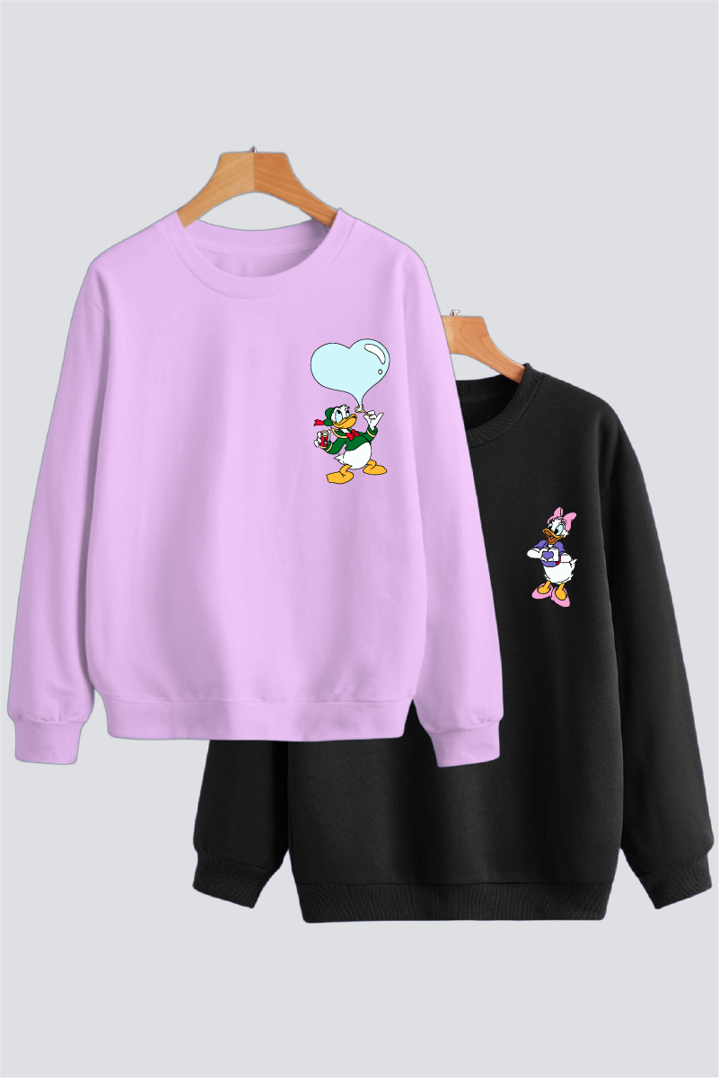 Duck & Duckie Duo Couple Unisex Sweatshirts - Pack of 2