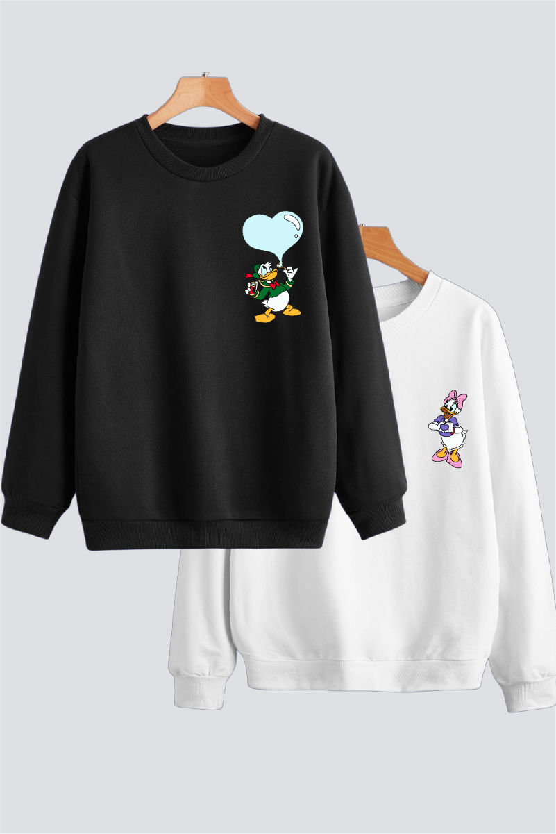 Duck & Duckie Duo Couple Unisex Sweatshirts - Pack of 2