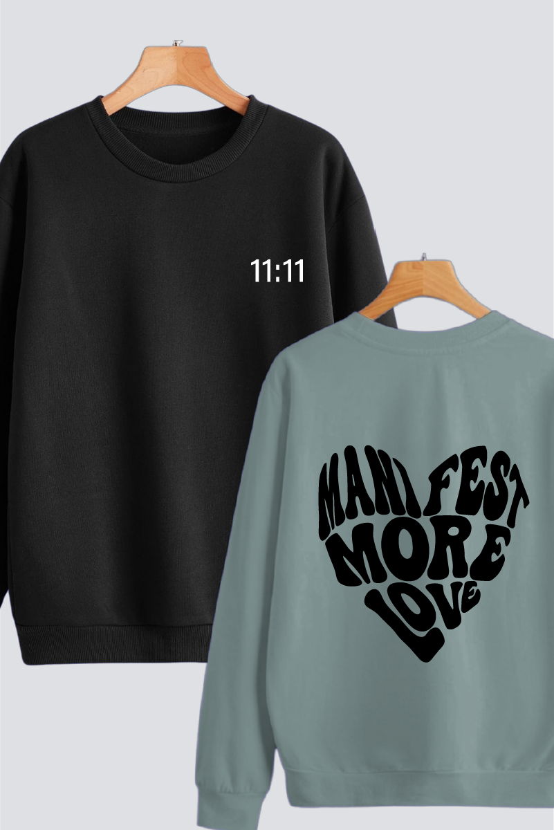 Manifest More Love Couple Unisex Sweatshirts - Pack of 2