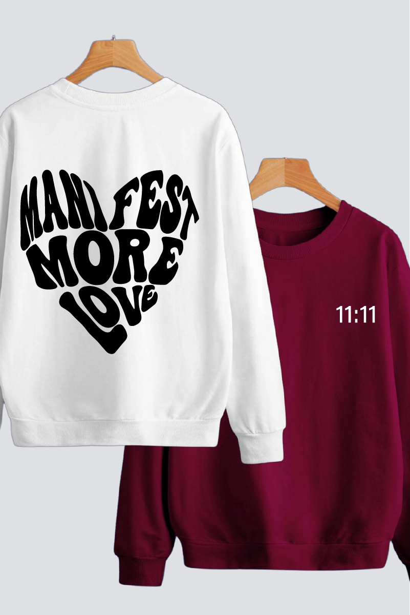 Manifest More Love Couple Unisex Sweatshirts - Pack of 2