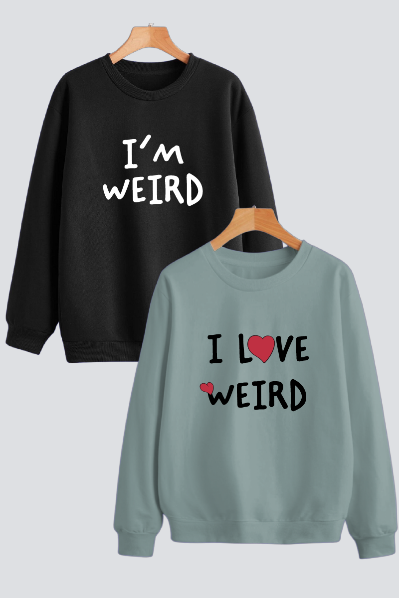 Perfectly Weird Couple Unisex Sweatshirts - Pack of 2