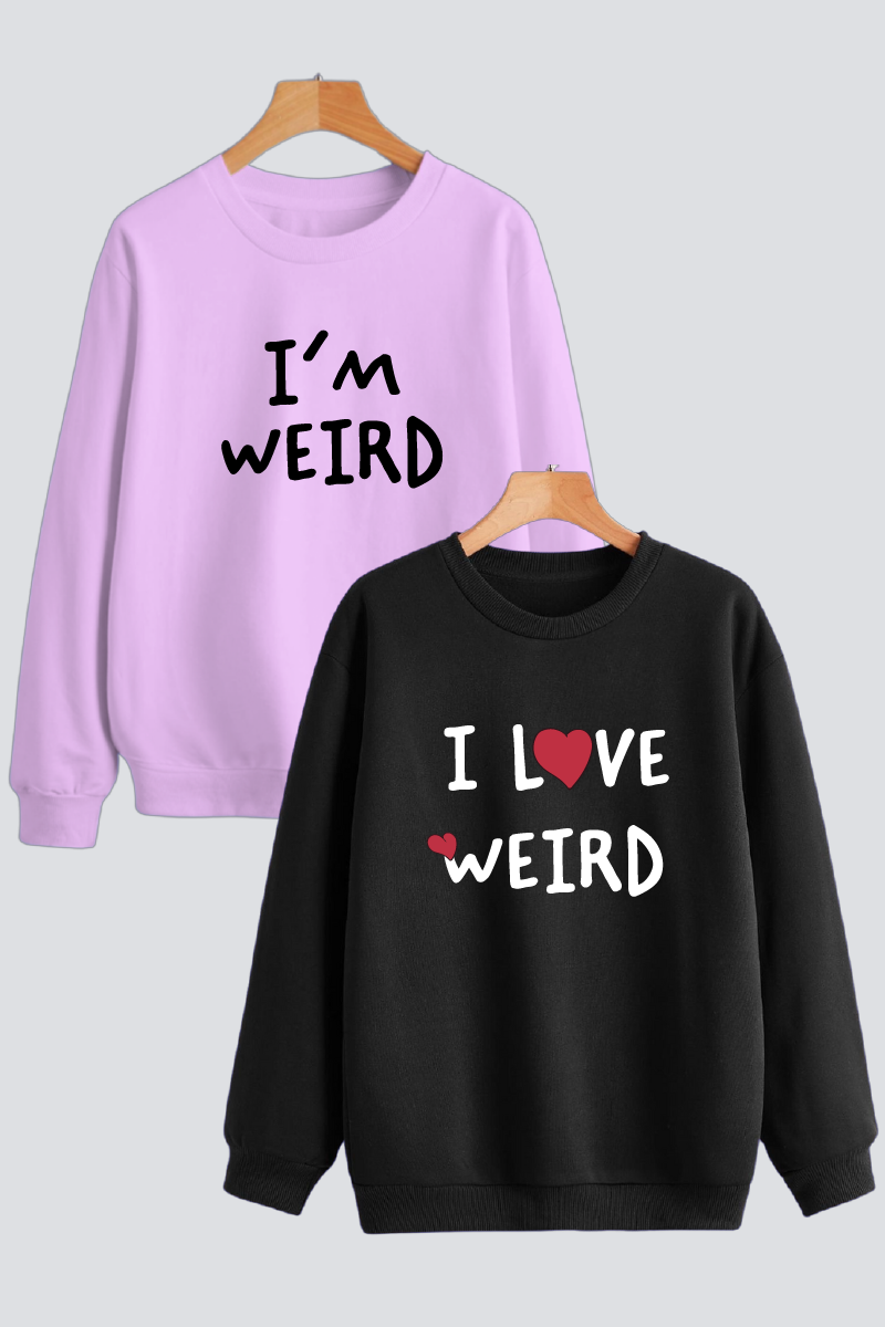 Perfectly Weird Couple Unisex Sweatshirts - Pack of 2