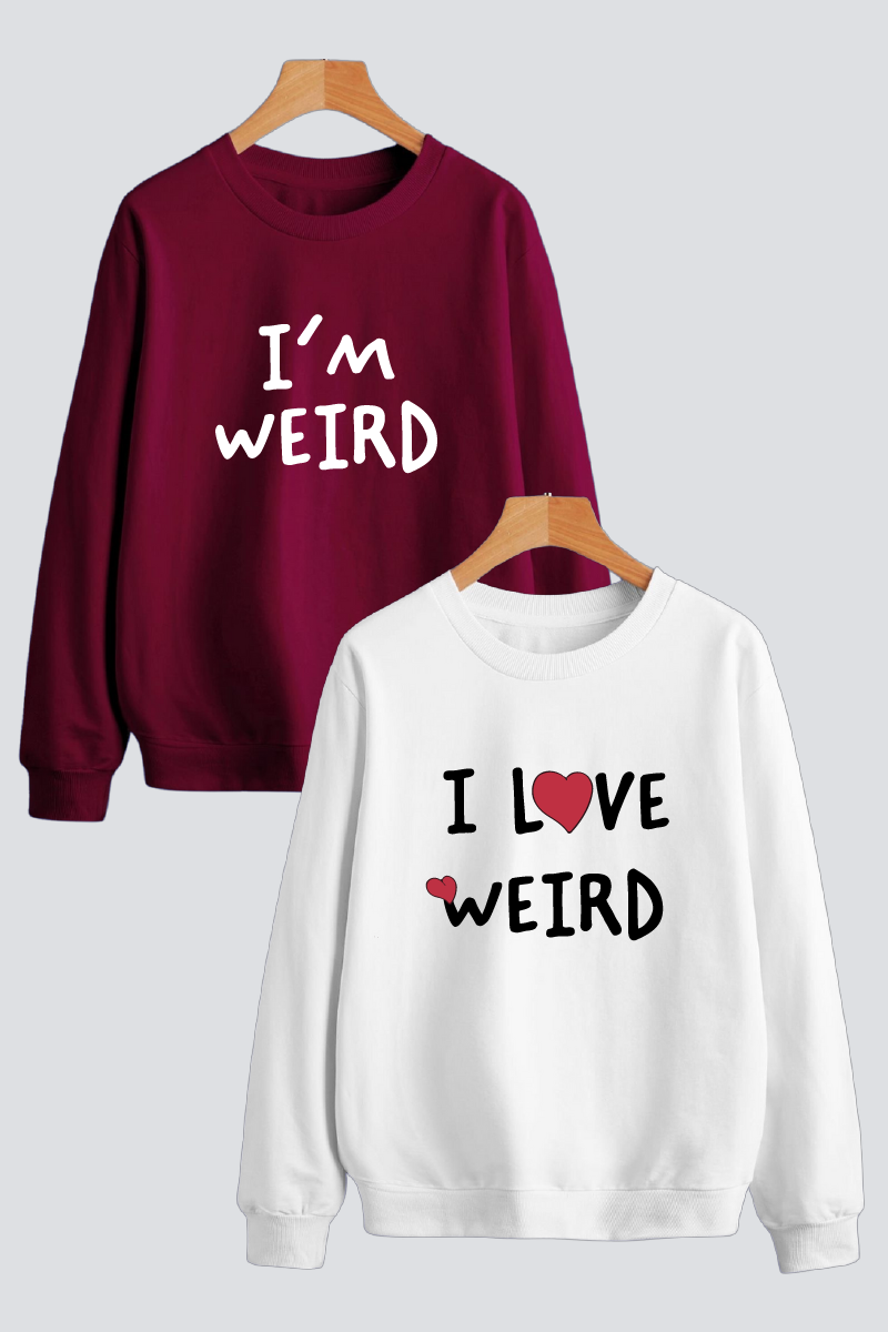 Perfectly Weird Couple Unisex Sweatshirts - Pack of 2