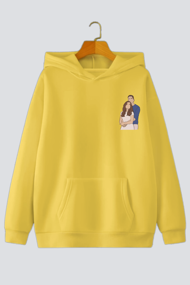 Customised Illustration Oversized Drop-Shoulder Hoodie