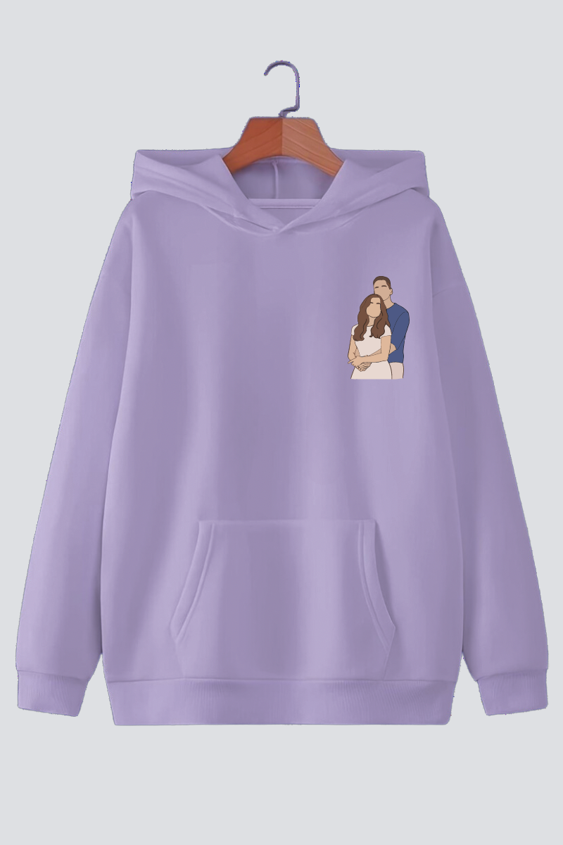 Customised Illustration Oversized Drop-Shoulder Hoodie
