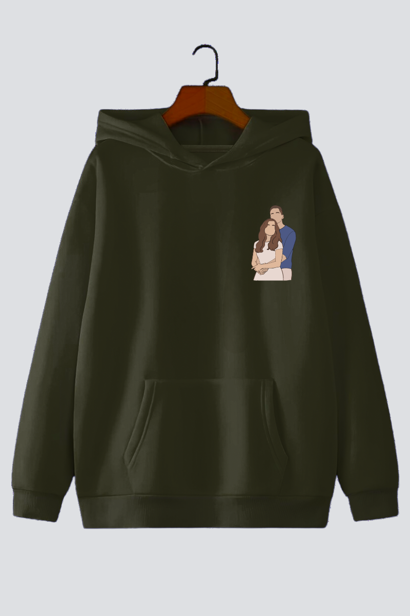 Customised Illustration Oversized Drop-Shoulder Hoodie