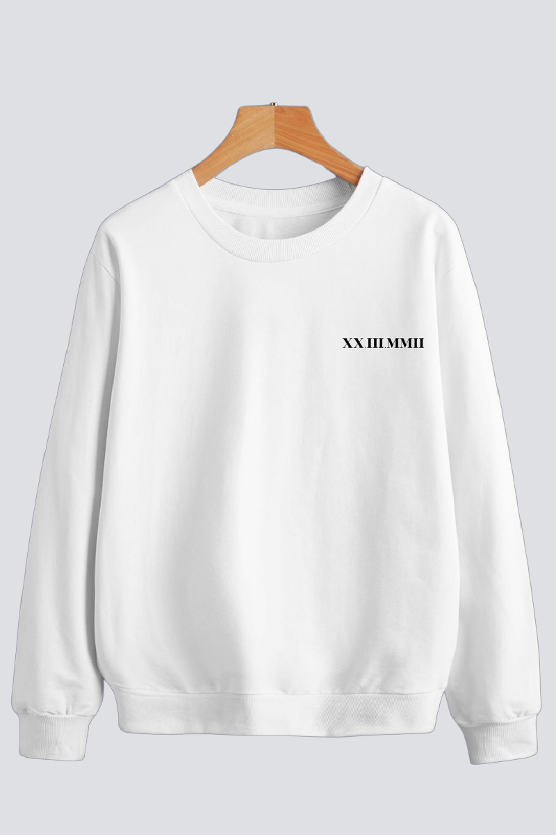 Customised Roman Date Sweatshirt