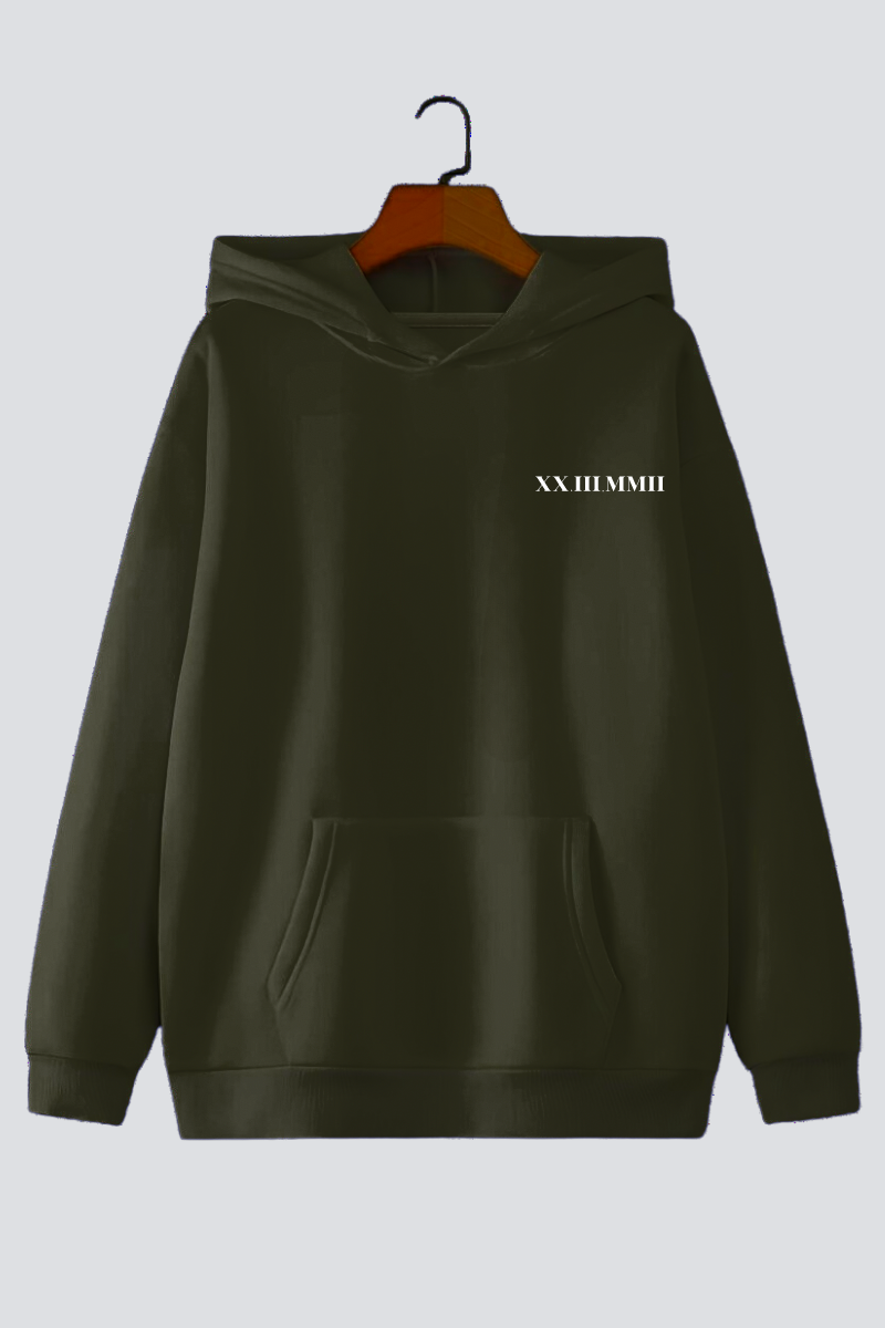 Customised Roman Dates Oversized Drop-Shoulder Hoodie