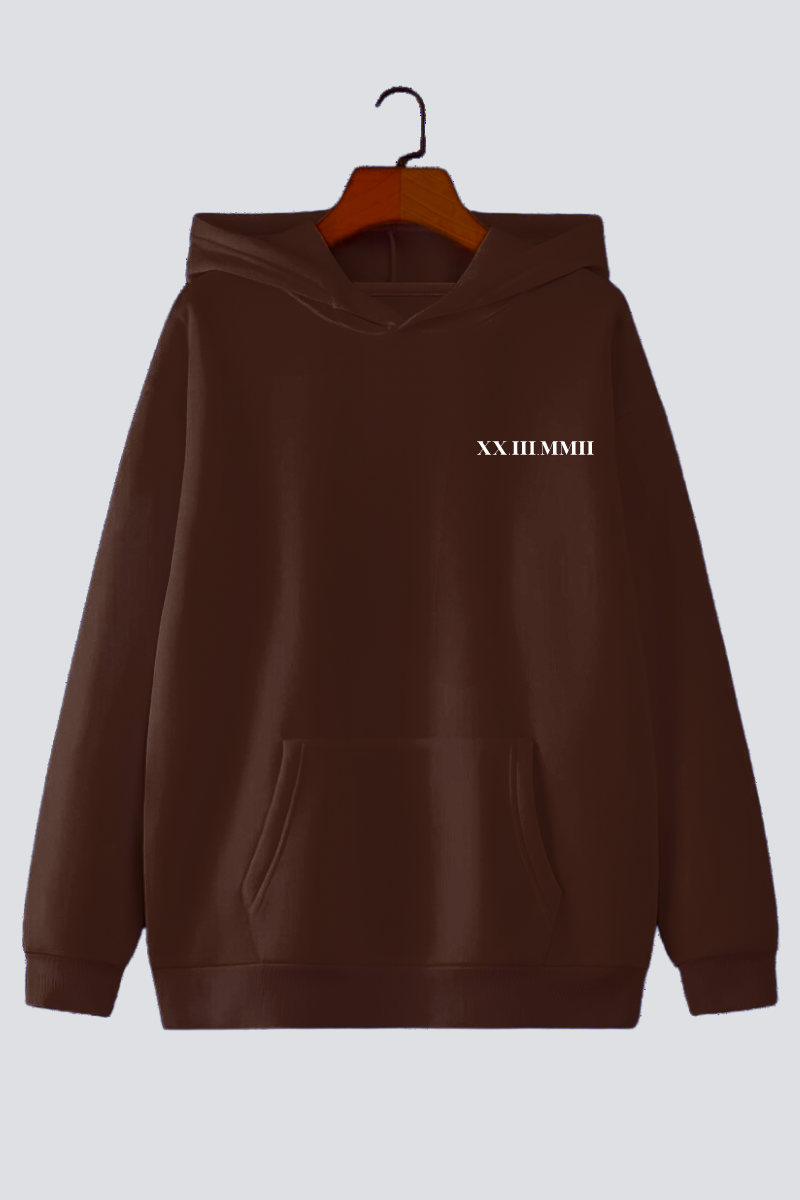 Customised Roman Dates Oversized Drop-Shoulder Hoodie