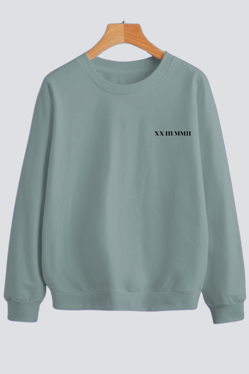 Customised Roman Date Sweatshirt