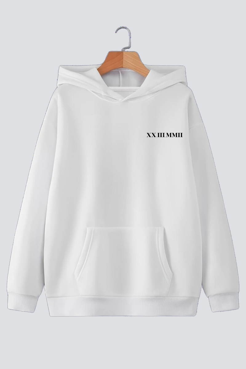 Customised Roman Dates Oversized Drop-Shoulder Hoodie