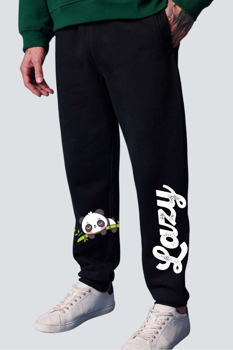 Lazy Panda Straight Fit Joggers - Black