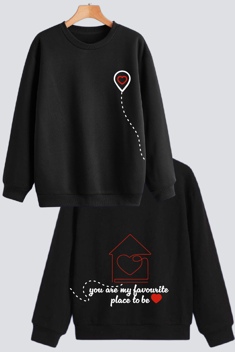 Home is Where the Heart Is Couple Unisex Sweatshirts - Pack of 2