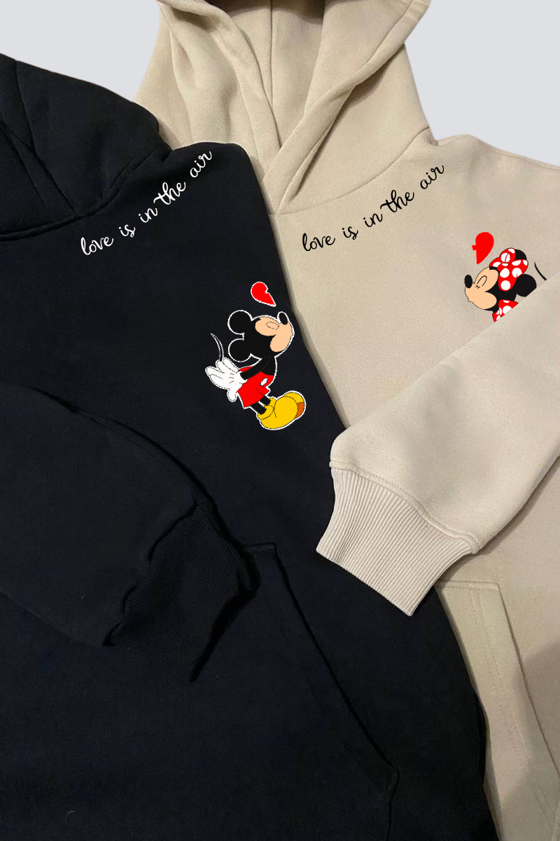 Mickey Minnie Couple Oversized Drop Shoulder Hoodies - Pack of 2