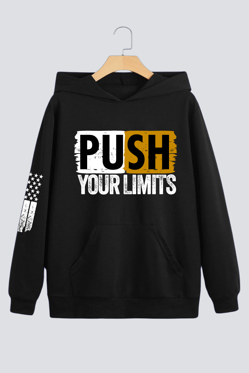 Push Your Limits Oversized Drop-shoulder Hoodie