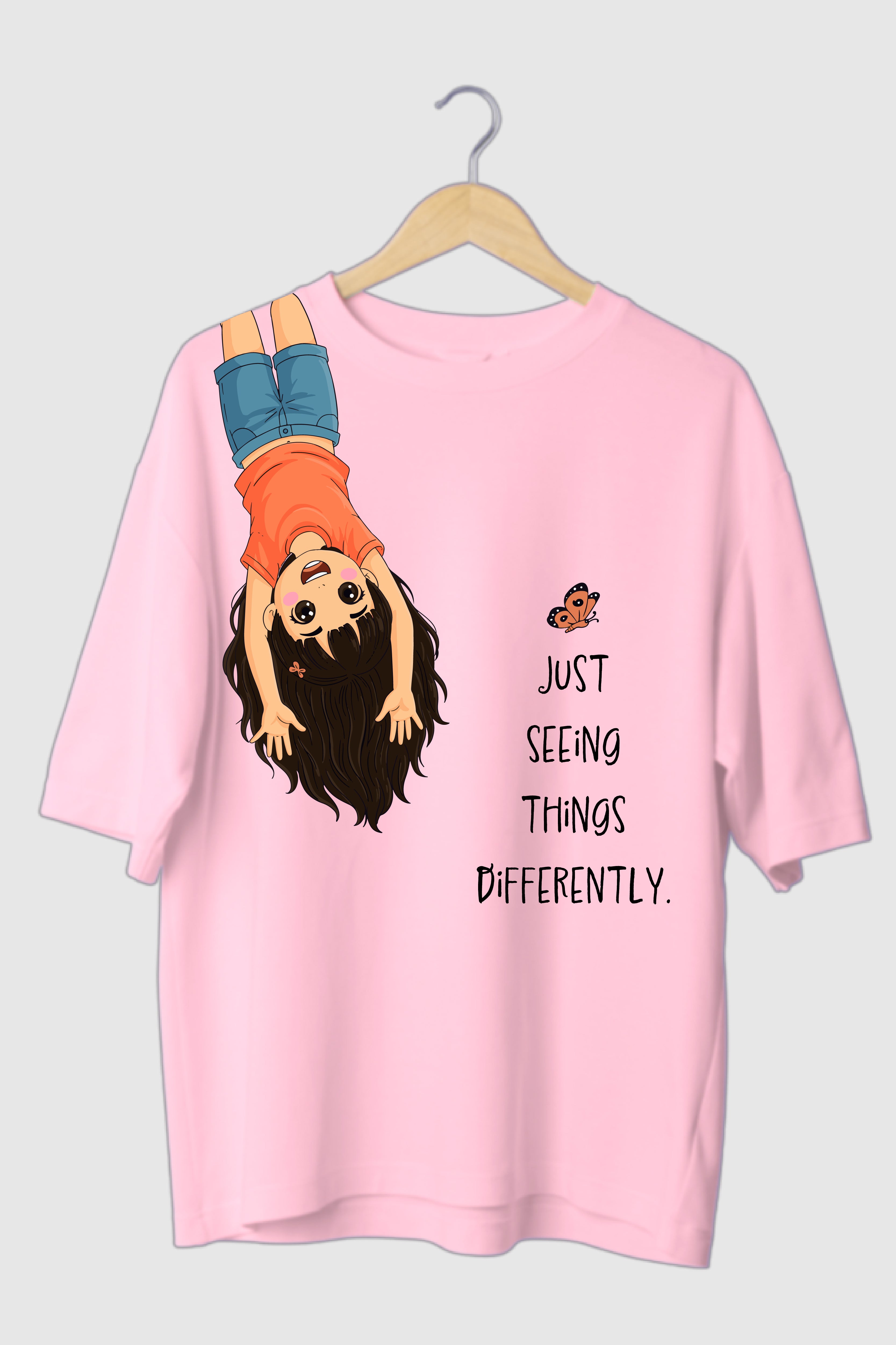 Upside-Down Whimsy Oversized Tee