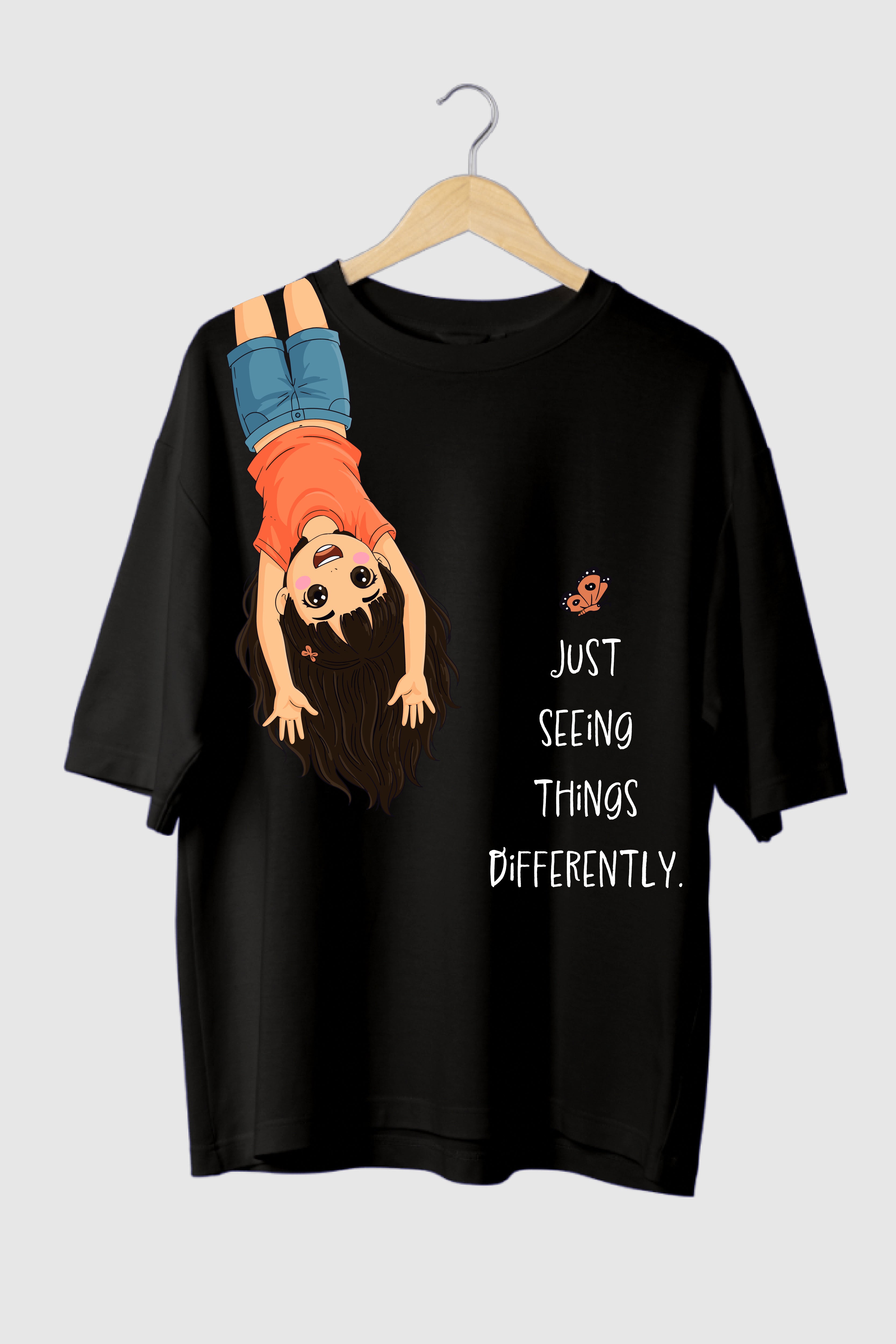 Upside-Down Whimsy Oversized Tee