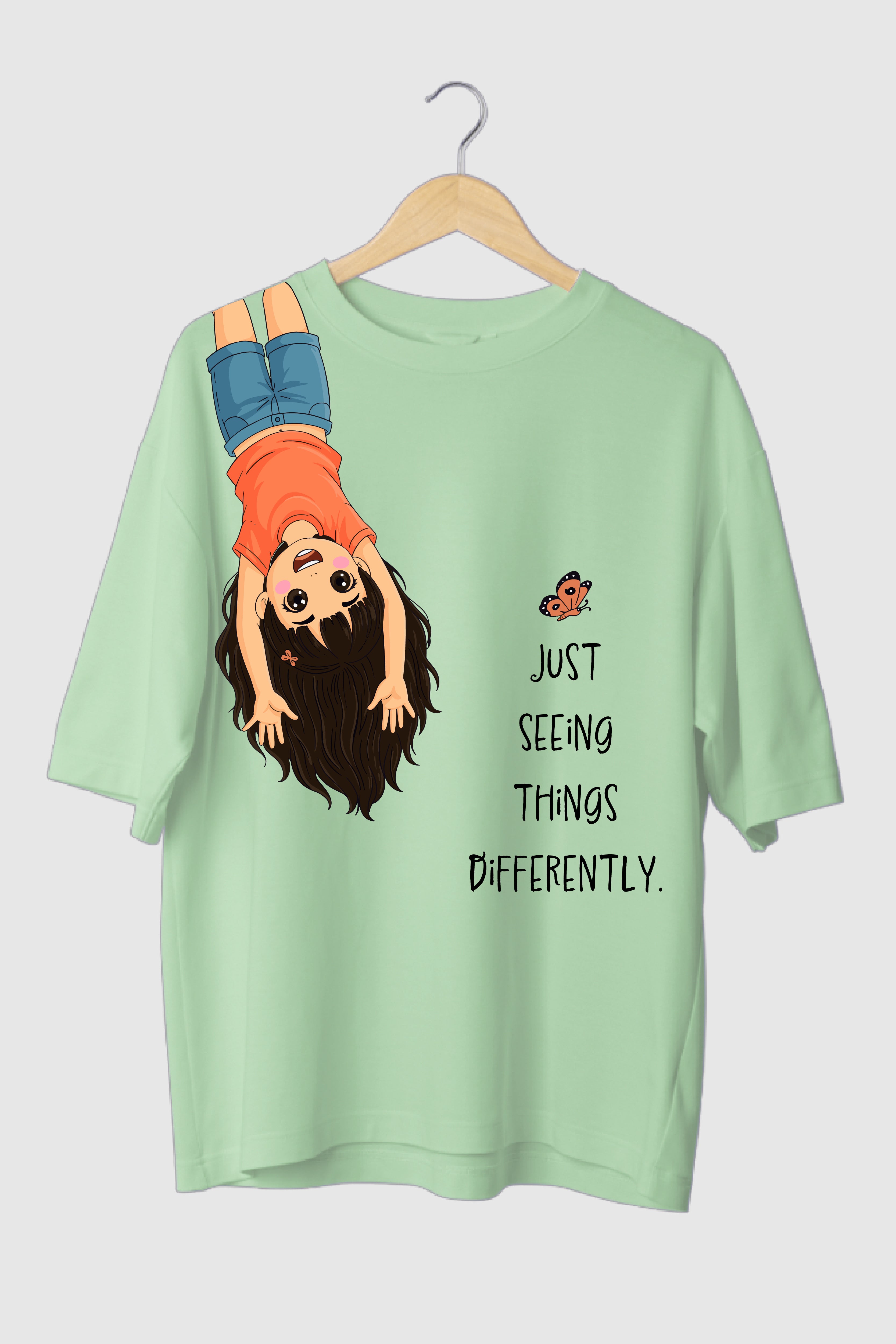 Upside-Down Whimsy Oversized Tee