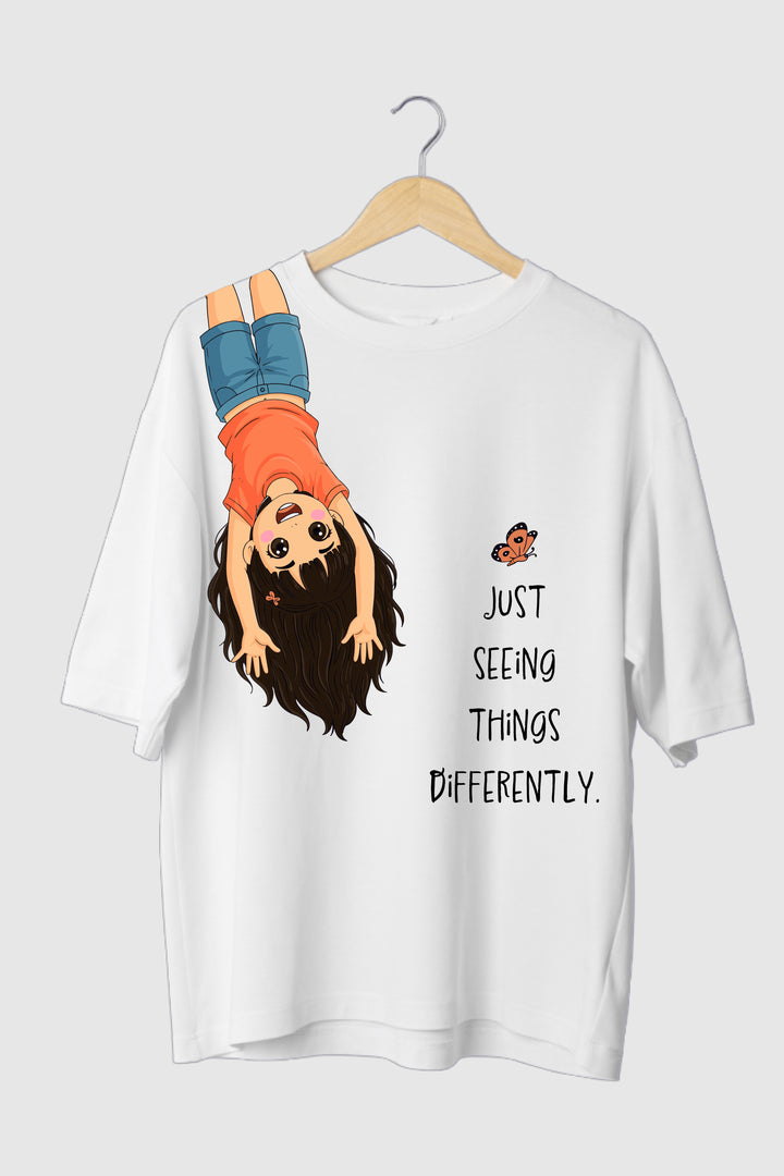 Upside-Down Whimsy Oversized Tee