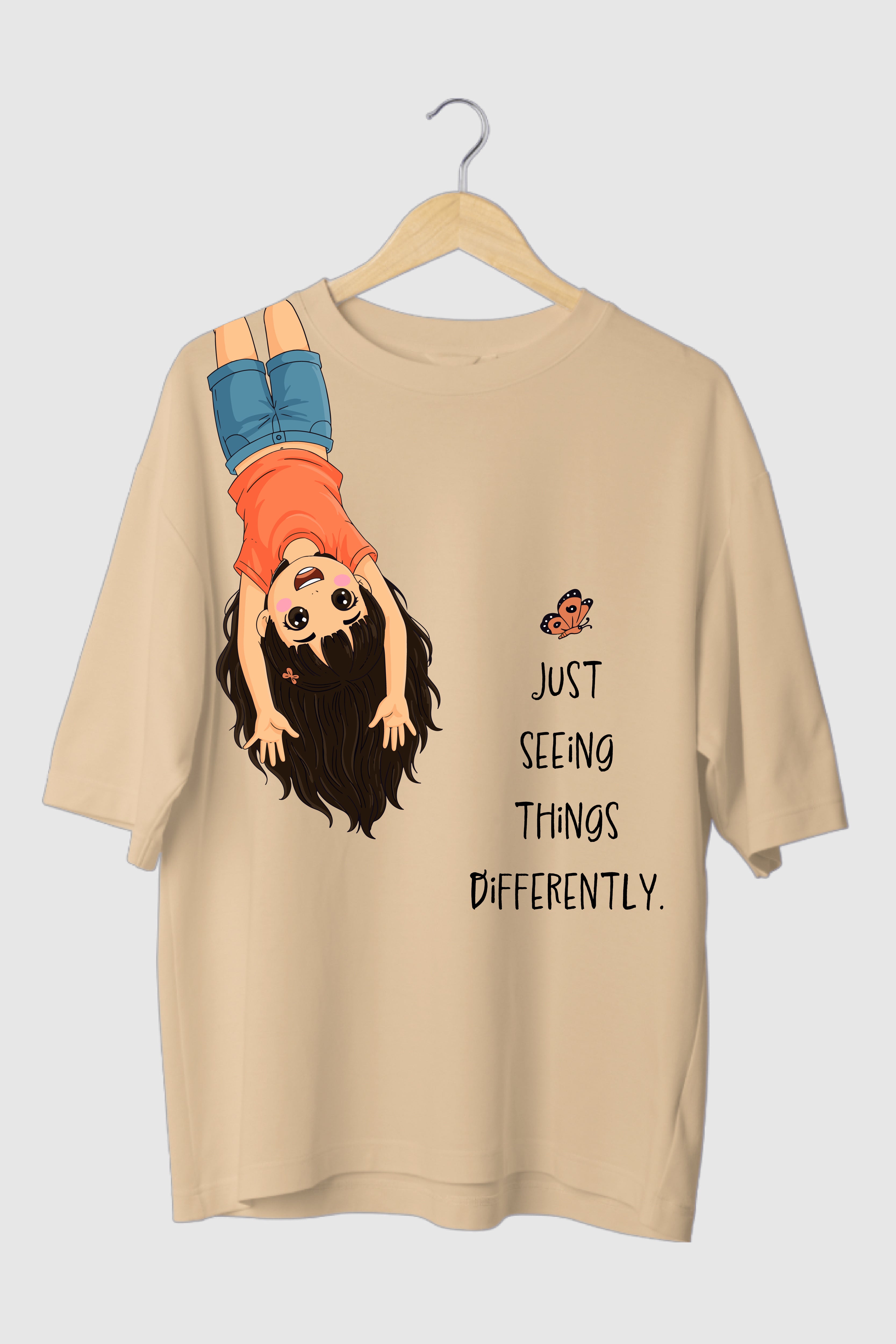 Upside-Down Whimsy Oversized Tee