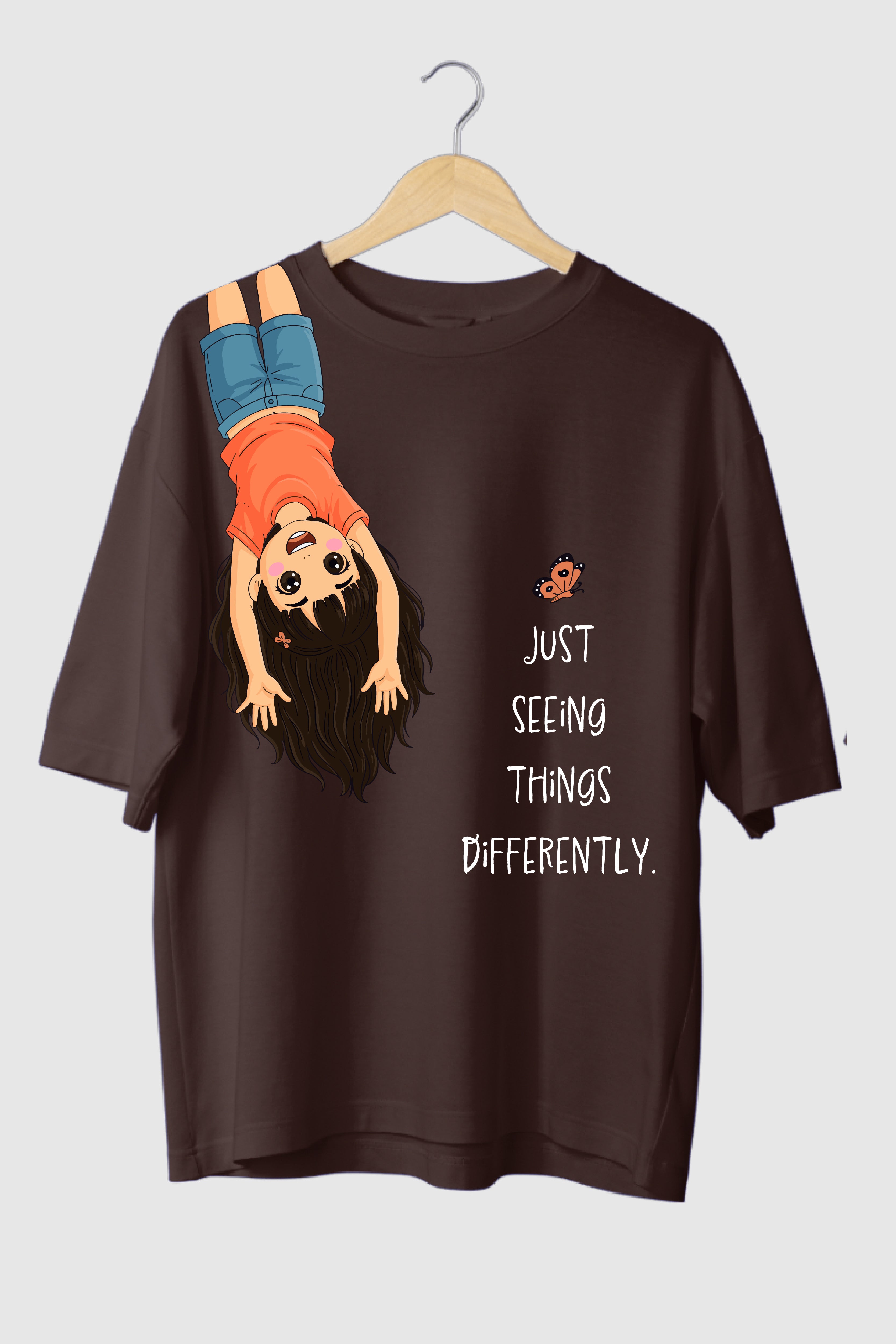 Upside-Down Whimsy Oversized Tee