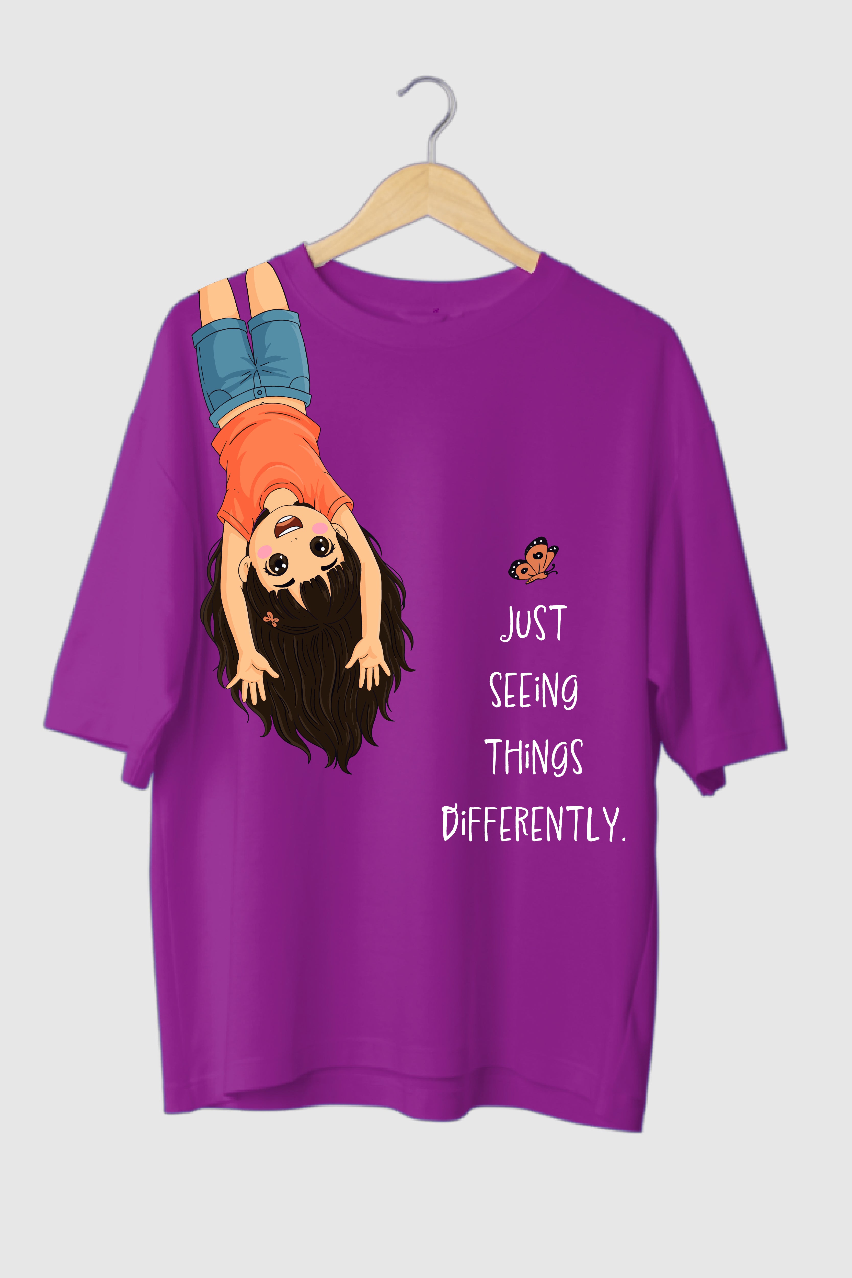 Upside-Down Whimsy Oversized Tee
