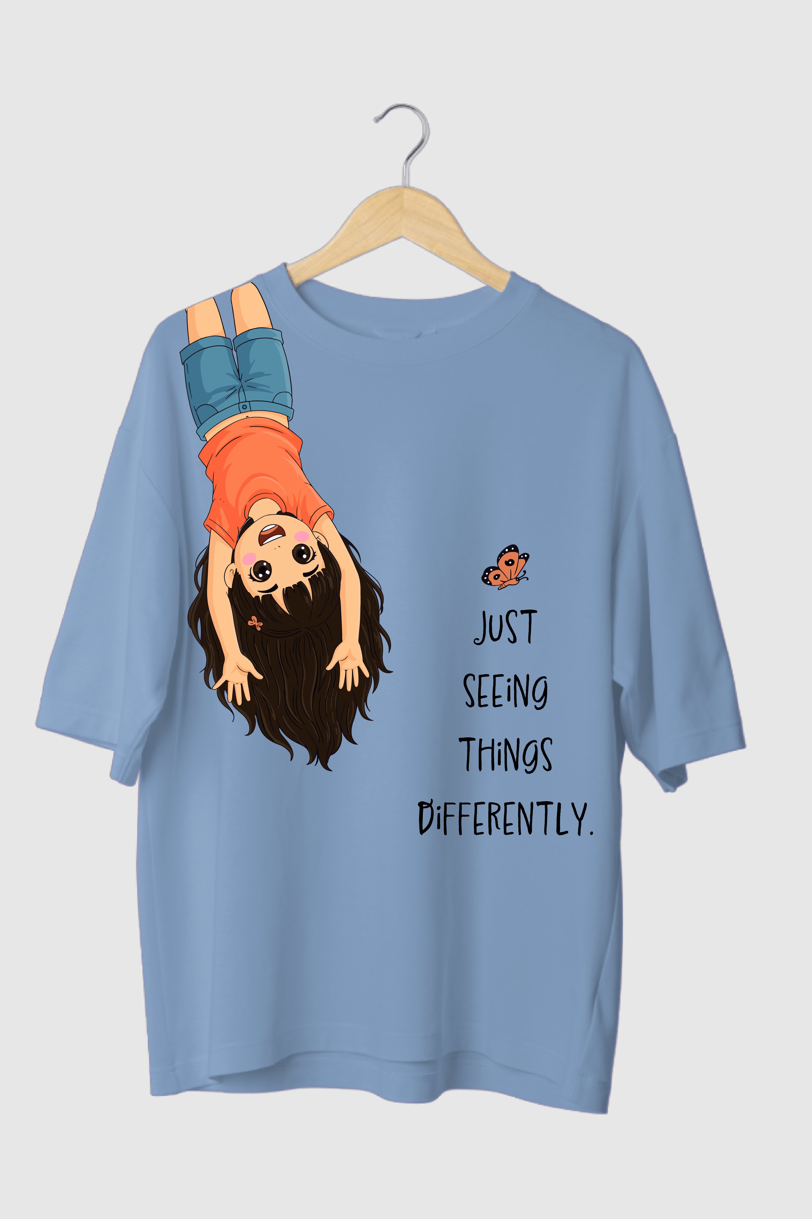 Upside-Down Whimsy Oversized Tee