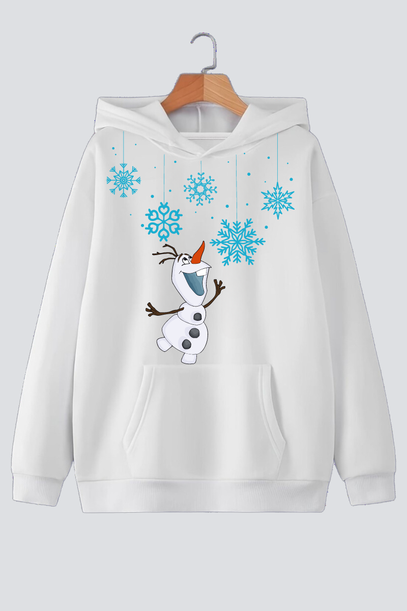 Frosty Fun Oversized Drop-Shoulder Hoodie