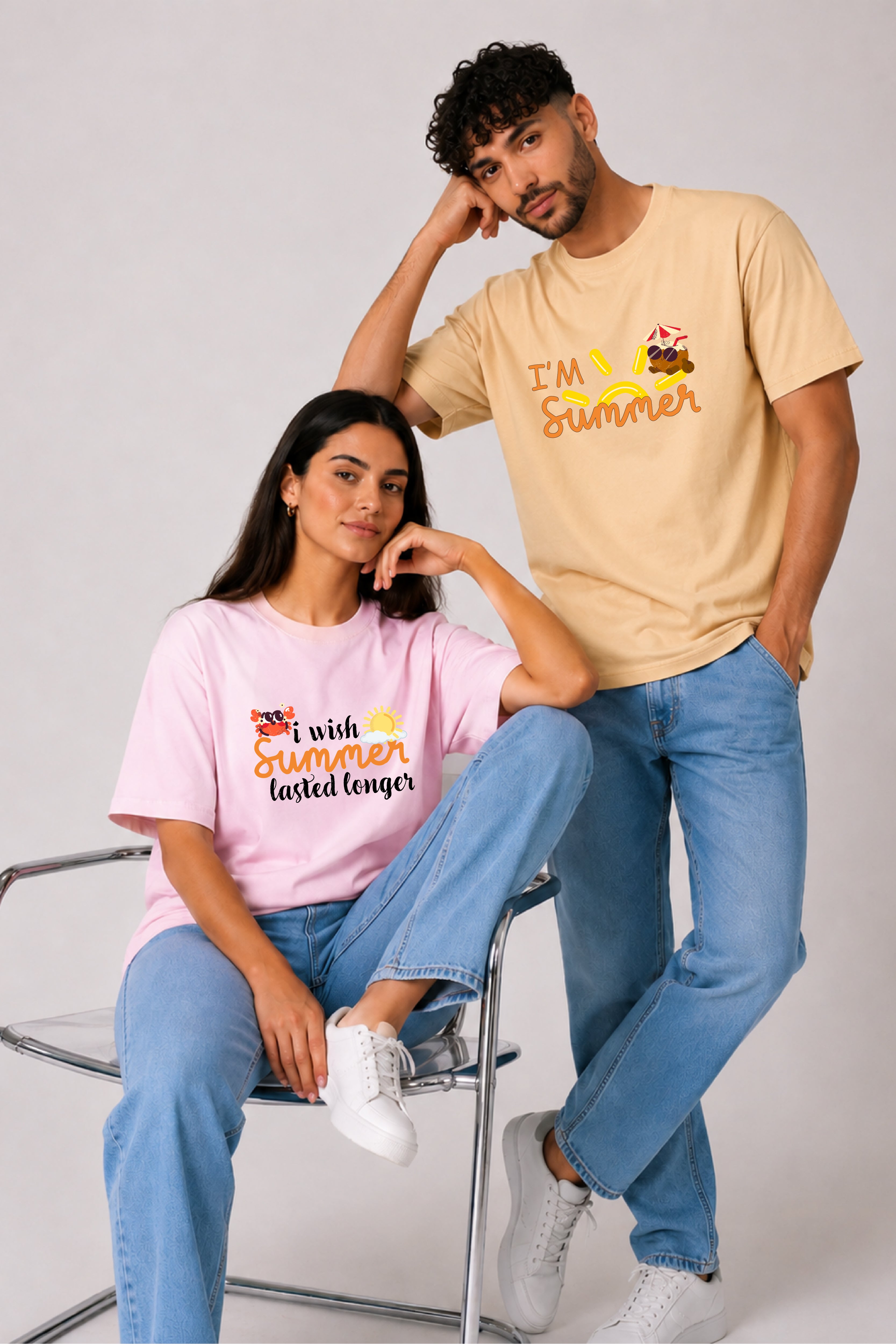 I'm Summer Couple Oversized Tees — Pack of 2