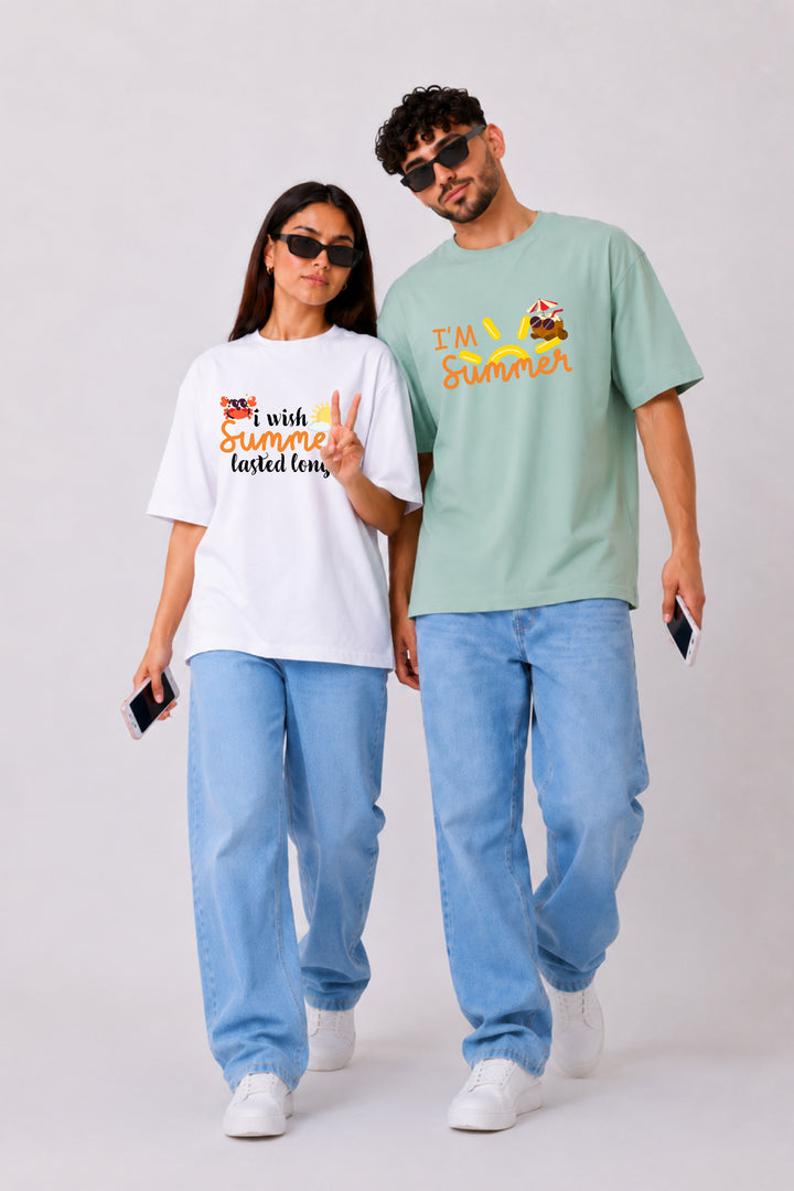 I'm Summer Couple Oversized Tees — Pack of 2