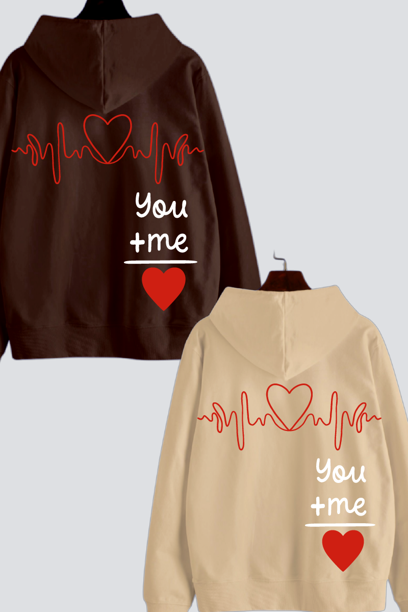 YOU+ ME Oversized Drop Shoulder Hoodies - Pack of 2