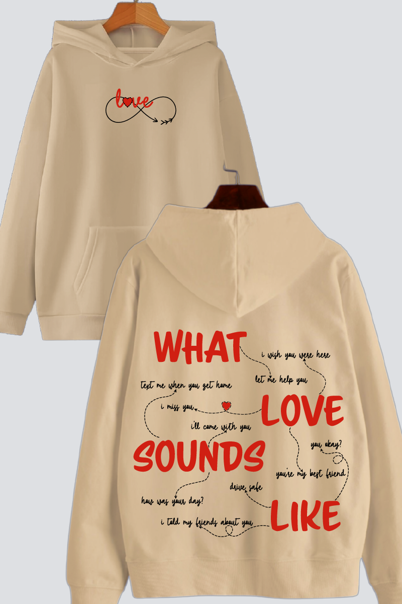 What Love Sounds Like Oversized Drop Shoulder Hoodies - Pack of 2