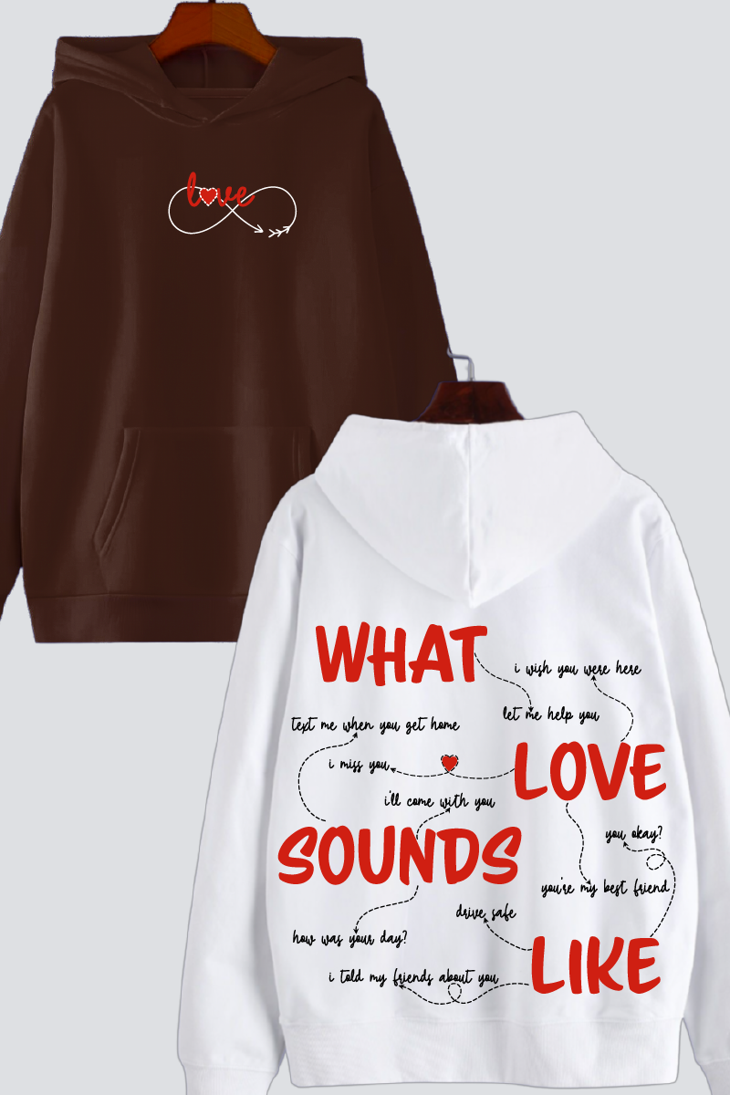 What Love Sounds Like Oversized Drop Shoulder Hoodies - Pack of 2