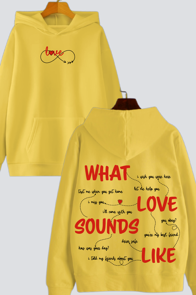 What Love Sounds Like Oversized Drop Shoulder Hoodies - Pack of 2