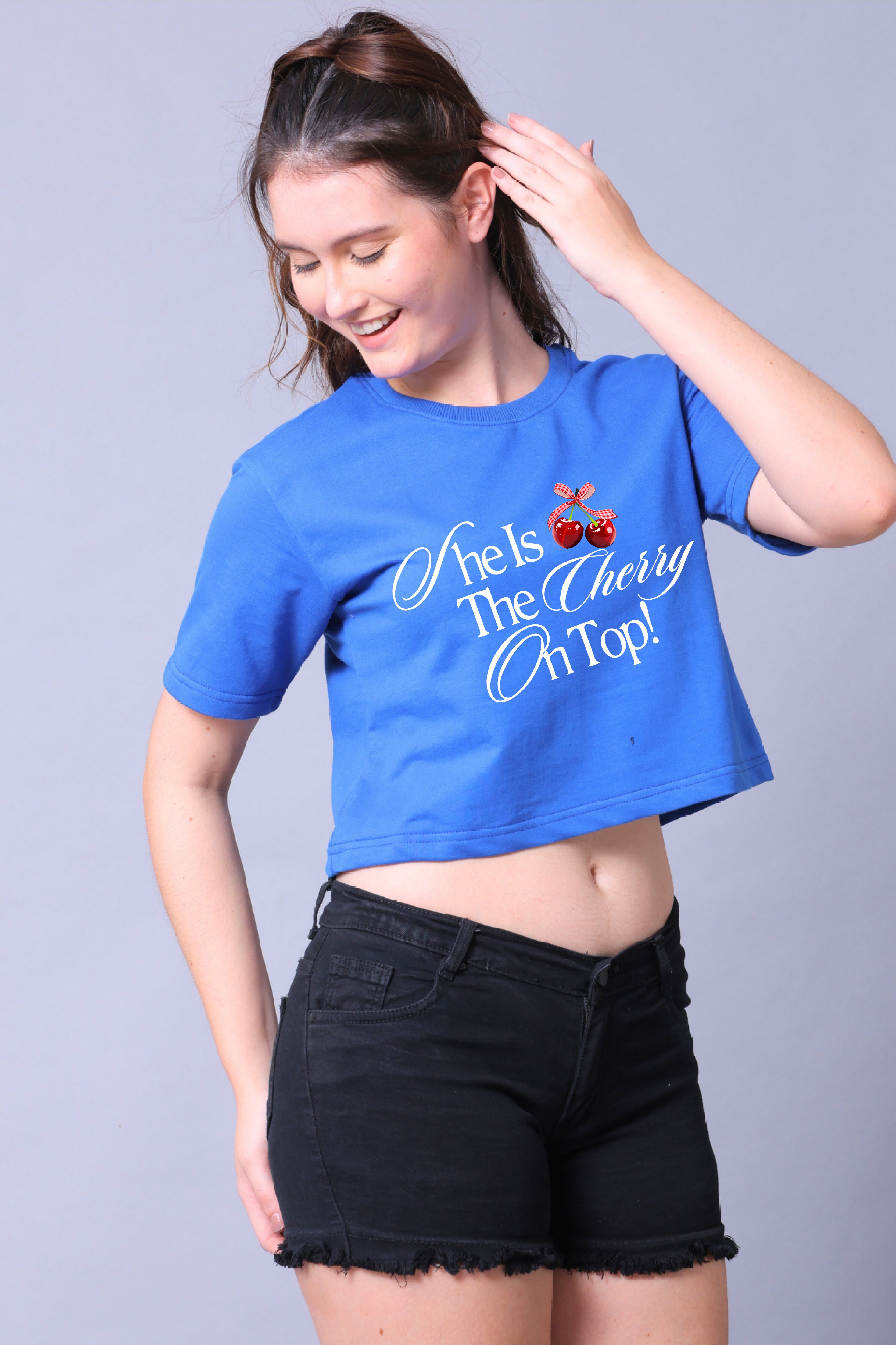She's the cherry on top Women Crop Top