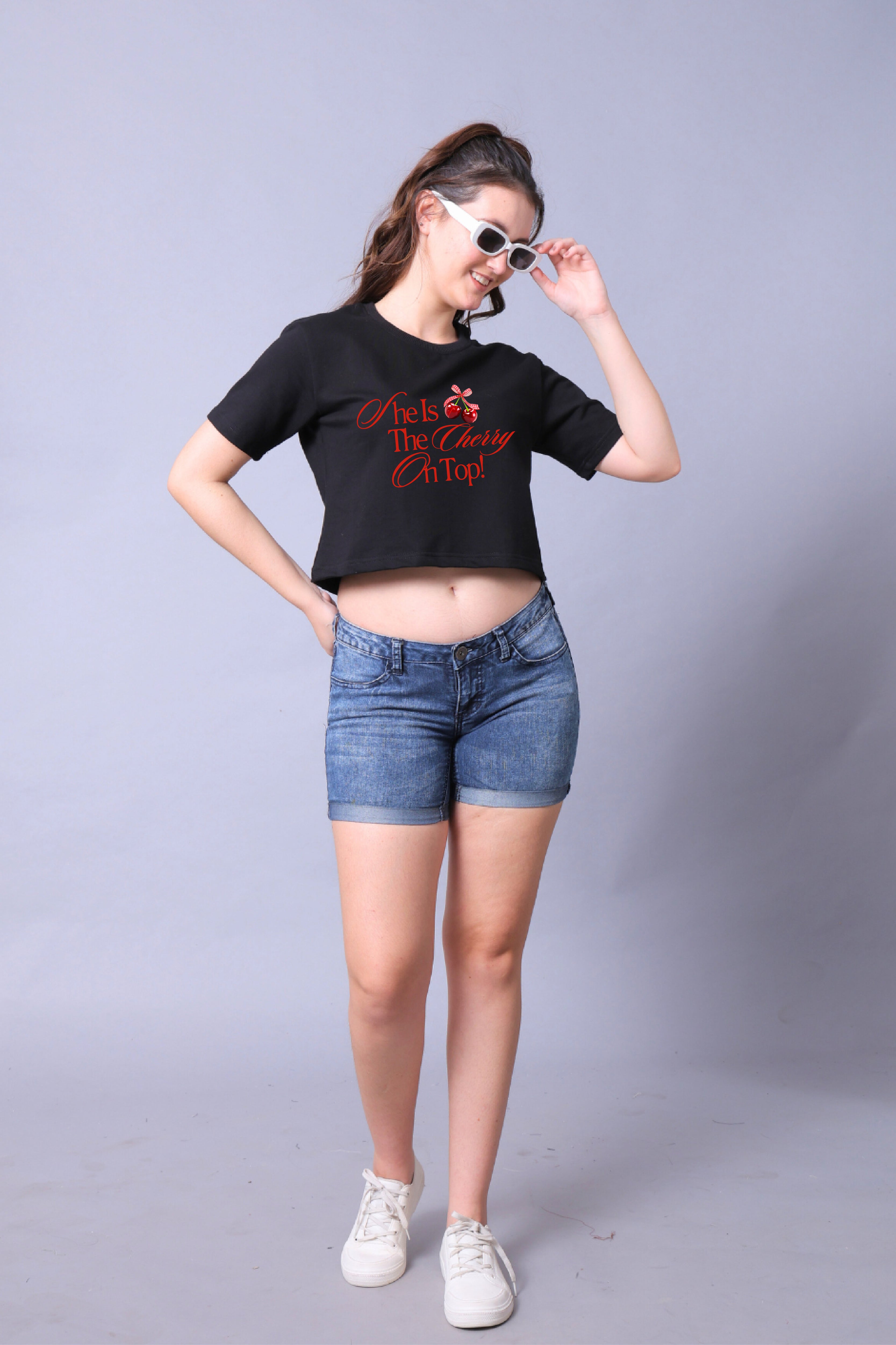She's the cherry on top Women Crop Top