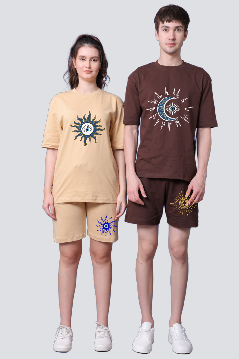Sun & Moon Printed Couple Co-Ord Sets (Pack of 2)