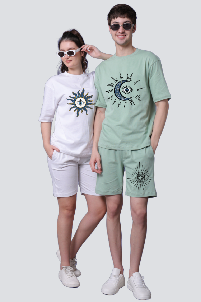 Sun & Moon Printed Couple Co-Ord Sets (Pack of 2)