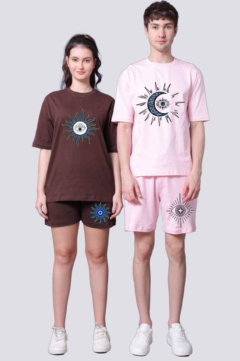 Sun & Moon Printed Couple Co-Ord Sets (Pack of 2)
