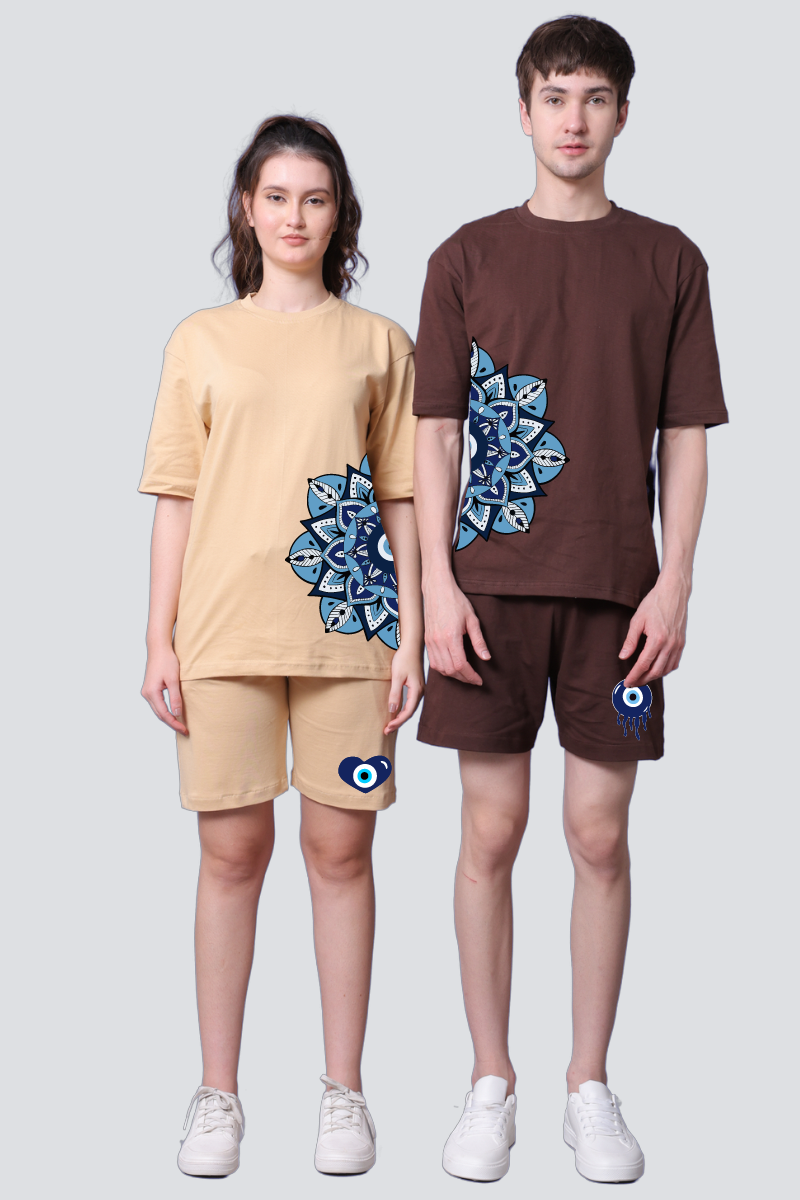 Mandala Evil Eye Printed Couple Co-Ord Sets (Pack of 2)